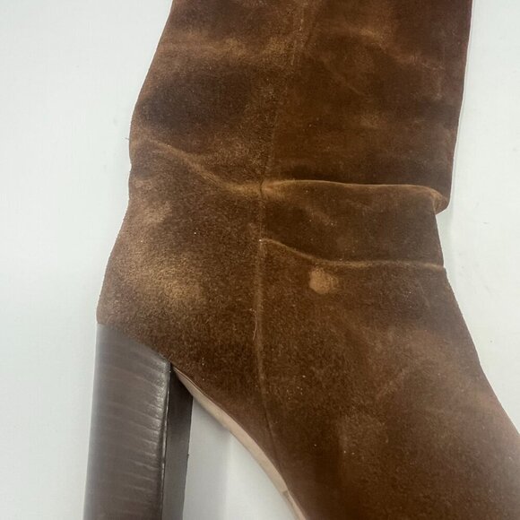 J. Crew heeled brown suede boots tall knee high 7 - Picture 6 of 15